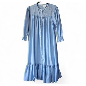 Go Softly Patio Dress Womens S Blue Ruffle Long Chambray House Mumu Homesteading